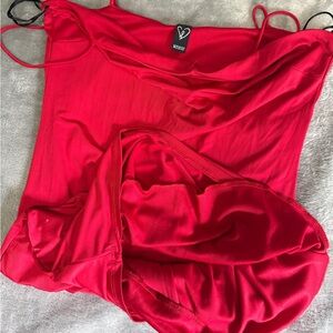 Windsor Red Mini Satin Dress